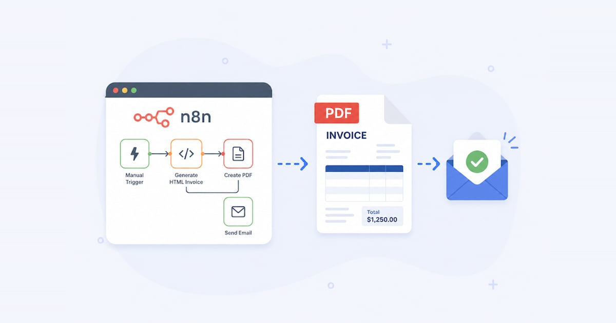 Generate and Send PDF Invoice with n8n