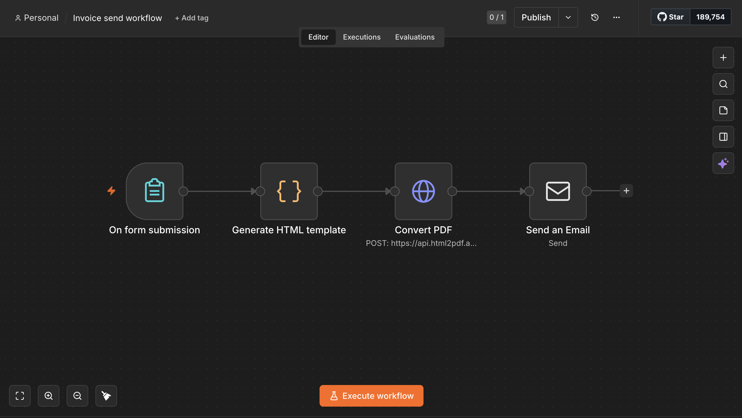 n8n workflow template