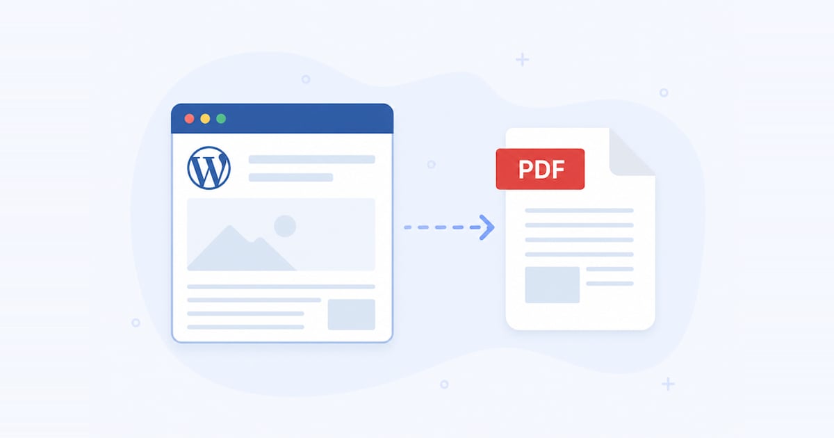 How to convert a WordPress page to PDF